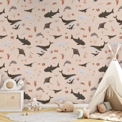 Fototapet Splendid Sea - Beige, Kikki Belle