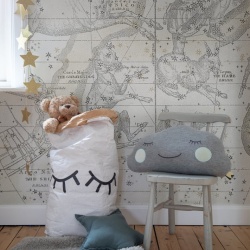 Fototapet, Star Map, White, Rebel Walls