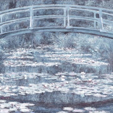Fototapet, The Japanese Footbridge, Blue, Rebel Walls - Img 2