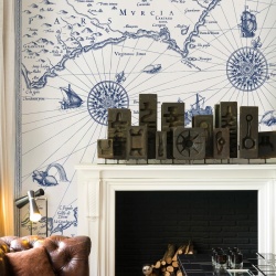 Fototapet, Tres Tintas & Rebel Walls, Carte Marin - Img 3