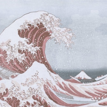 Fototapet, Under the Wave off Kanagawa, Pink, Rebel Walls - Img 2