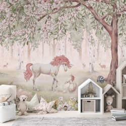 Fototapet Unicorn Forest - Green, Kikki Belle - Img 3