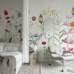 Fototapet, Watercolor Meadow, Pastel, Rebel Walls - Img 3