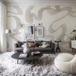 Fototapet, Waves, Beige, Rebel Walls