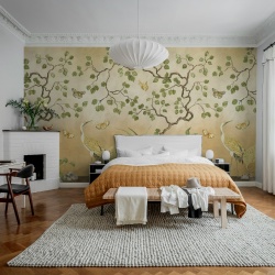 Fototapet, Where Cranes Dream, Yellow, Rebel Walls - Img 3