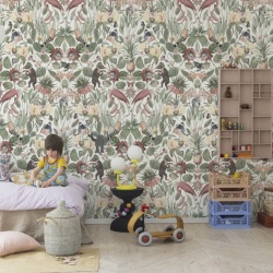 Fototapet, Whimsical Jungle, Pastel, Rebel Walls - Img 6