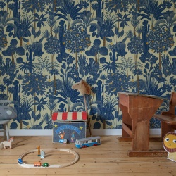 Fototapet, Wild Tropics, Blue, Rebel Walls - Img 3