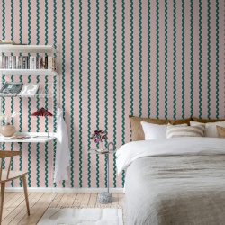 Fototapet, Wobbly Stripe, Pink, Rebel Walls - Img 3