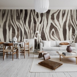 Fototapet, Zebra Stripes, Brown, Rebel Walls - Img 4