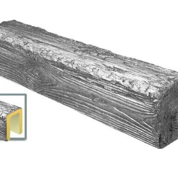 Grinda decorativa din poliuretan, gri, rustic, 17х19cm, EQ004G - Img 2