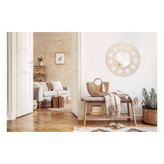 Oglinda rotunda Rea Boho 322050 bej 65 cm - Img 5