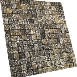 Panou decorativ 3D, Coconut, Honai Whitte Patina, 6 placi 42x42cm, 1.05 mp - Img 3