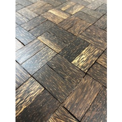 Panou decorativ 3D, Lemn reciclat, Nusa Lembonghan, 6 placi 40x40cm, 1 mp - Img 2
