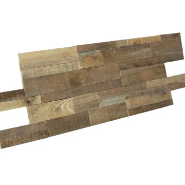 Panou decorativ 3D, Tec, Joglo Natural, 10 placi 60x20 cm, 1.04 mp - Img 4
