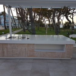 Panou decorativ 3D, Tec, Nipa Hut White Wash, 6 placi 42x42cm, 1.05 mp - Img 7