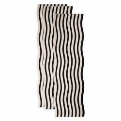 Panou riflaj acustic decorativ, MDF si pasla, AC44, 240x30x1.8cm, Gri