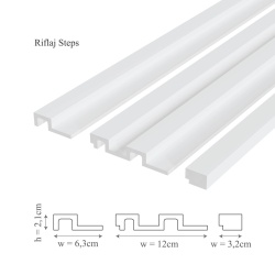 Panou riflaj decorativ 3D, Steps - 12x2.1x270 cm, Manavi - Img 4