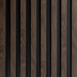 Panou riflaj decorativ 3D Vasco, Walnut, 11.7x2.1x270 cm - Img 3
