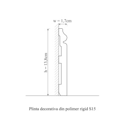 Plinta polimer rigid, Manavi, S15-13.8x1.7x200 cm - Img 2