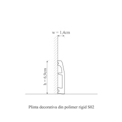 Plinta polimer rigid, Manavi, S2-6.9x1.4x200 cm - Img 2