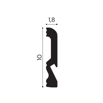 Plinta polimer rigid, Manavi, S28-10x1.8x240 cm - Img 2