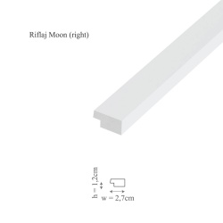 Profil dreapta riflaj decorativ 3D, Groove/Moon R, 2.7x1.2x270 cm, Manavi