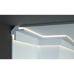 Profil pentru banda LED din polistiren extrudat acoperit cu rasina minerala KD203 - 9.5x9.5x115 cm - Img 3