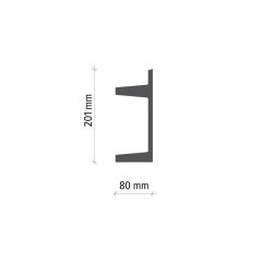 Profil pentru banda LED din poliuretan KF722 - 20.1x8x200 cm - Img 2