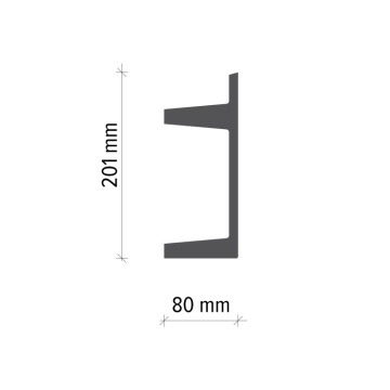 Profil scafa LED KF722 - 20.1x8x200 cm - Img 2