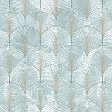Tapet Art Deco Palms, Silver, Rebel Walls, 5 mp / rola - Img 2
