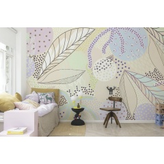Tapet Artsy Leafs, Lilac, Rebel Walls - Img 3
