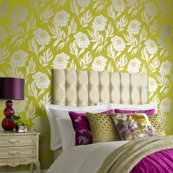 Tapet, Chatsworth, Lime Green Luxury Floral, 1838 Wallcoverings, 5.3mp / rola