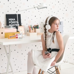 Tapet Confetti, Soft Black, Majvillan