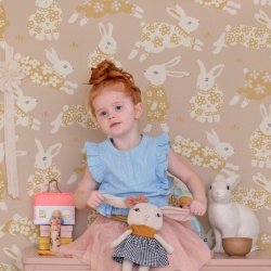 Tapet Garden Party, Dusty Blush Pink, Majvillan