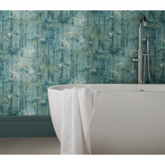Tapet Glade, Seafoam Green Luxury Tree, 1838 Wallcoverings, 5.3mp / rola - Img 1