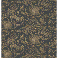 Tapet Golden Poppy, Midnight, Rebel Walls - Img 2