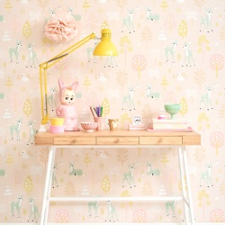 Tapet Golden Woods, Sweet Pink, Majvillan