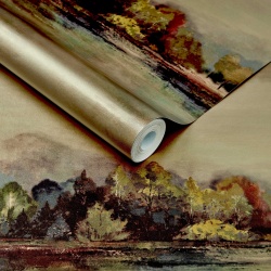 Tapet, Lakeside, Autumn Gold Luxury Landscape, 1838 Wallcoverings, 5.3mp / rola - Img 2
