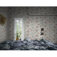 Tapet lavabil Annabelle Terracotta, Sandberg, 5.3mp / rola - Img 3