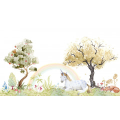 Tapet pentru copii Unicorn Dream, Rainbow, Rebel Walls - Img 2