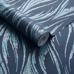 Tapet, Ripple, Blue Dusk Luxury Feature, 1838 Wallcoverings, 5.3mp / rola - Img 2