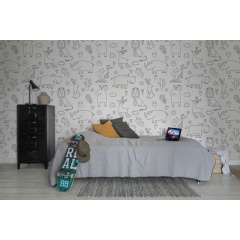Tapet Sketches, Black & White, Rebel Walls - Img 3
