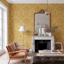 Tapet Venetian Damask, Mustard, Coordonne, 5mp / rola - Img 1