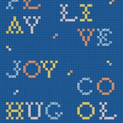 Tapet, Wordplay, Indigo, Coordonne, 5mp / rola