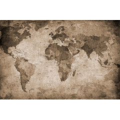 Tapet World Map, Brown, Rebel Walls - Img 2