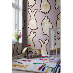 Tapet Year of the Bunny, Lilac, Rebel Walls - Img 1