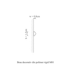 Brau polimer rigid, Allegria, M1 - 1.5x0.8x200 cm - Img 2