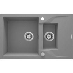 Chiuvetă din granit, 1,5-cuve cu picurător, Andante, ZQN_S513 - Img 1