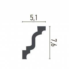 Cornisa decorativa din poliuretan P929 - 7.6x5.1x200 cm - Img 3