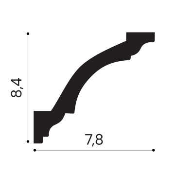 Cornisa polimer rigid, Manavi, C14-7.8x8.4x200cm - Img 2
